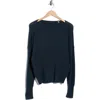 T Tahari Boat Neck Dolman Sleeve Sweater In Blue
