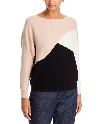 T Tahari Boat Neck Sweater In Multi