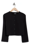 T Tahari Bracelet Sleeve Crop Blazer In Multi