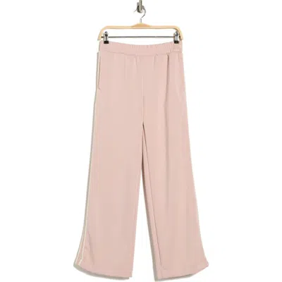 T Tahari Braided Trim Scuba Knit Pants In Pink