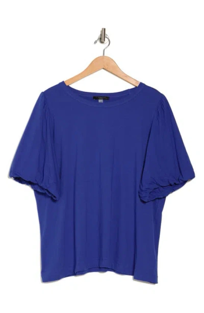 T Tahari Bubble Sleeve T-shirt In Blue Nouveau