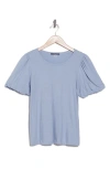 T Tahari Bubble Sleeve T-shirt In Glimmer Blue