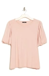 T Tahari Bubble Sleeve T-shirt In Light Blush
