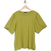 T Tahari Bubble Sleeve T-shirt In Split Pea