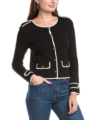 T TAHARI T TAHARI BUTTON-DOWN CARDIGAN