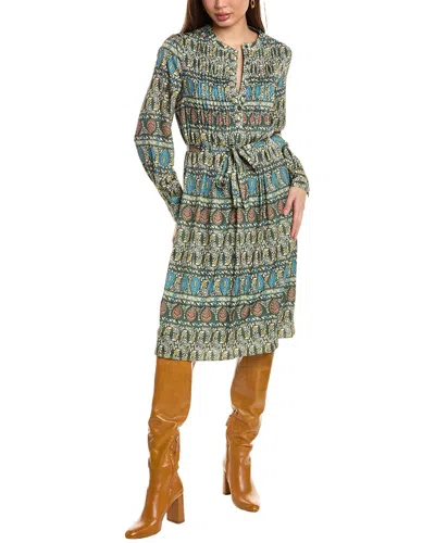 T Tahari Button Down Dress In Green