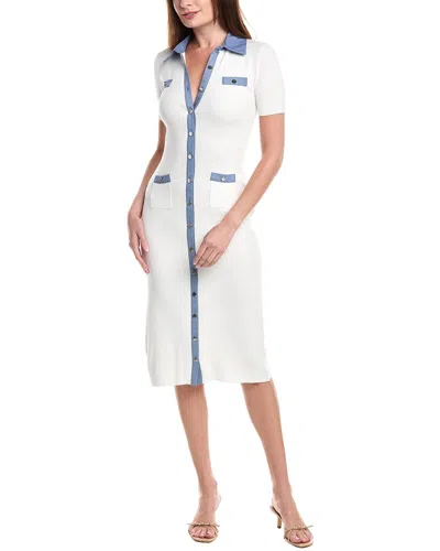 T Tahari Button Front Midi Dress