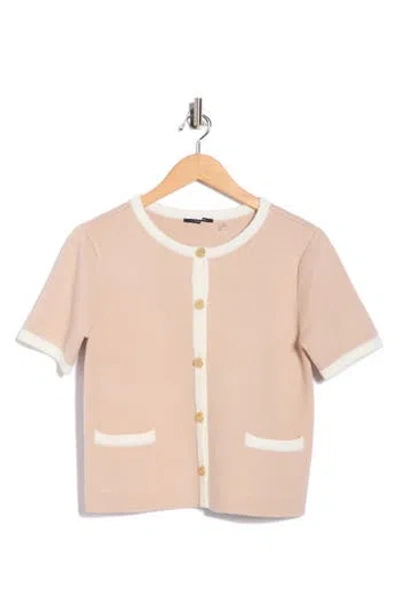 T Tahari Button Sweater In Multi