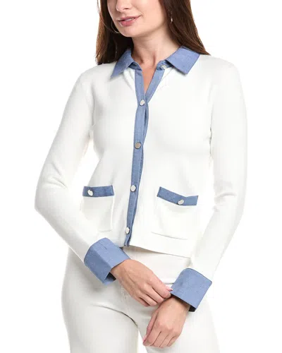 T Tahari Button-up Collared Jacket