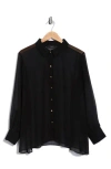 T Tahari Button-up Shirt In Black