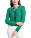 T Tahari Button-up Texture Stitch Cardigan