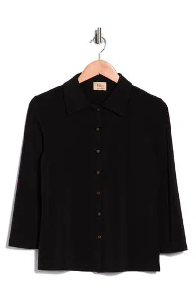 T Tahari Button-up Shirt In Black