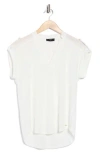 T Tahari Cap Sleeve High-low Top