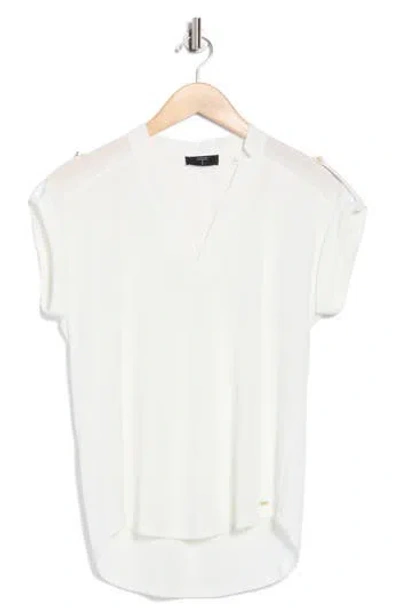 T Tahari Cap Sleeve High-low Top