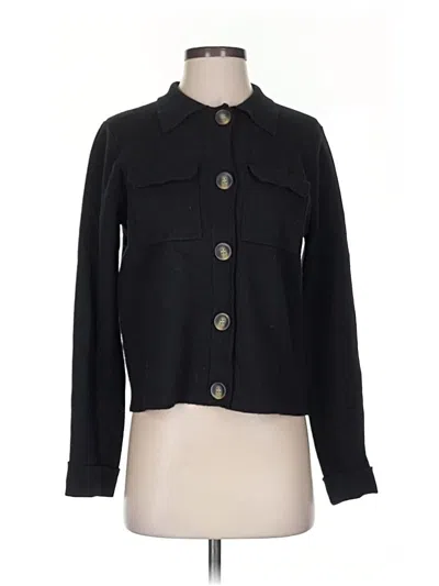 Pre-owned T Tahari Cardigan Sweater In Black