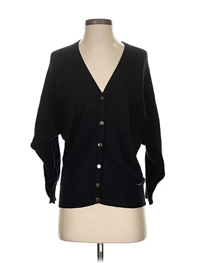Pre-owned T Tahari Cardigan Sweater In Black