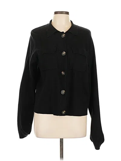 Pre-owned T Tahari Cardigan Sweater In Black