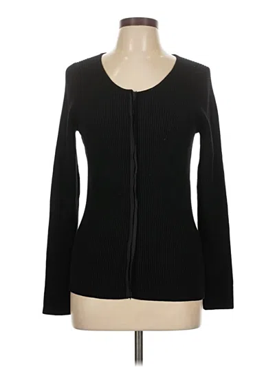Pre-owned T Tahari Cardigan Sweater In Black