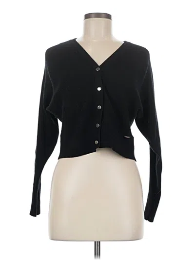 Pre-owned T Tahari Cardigan Sweater In Black