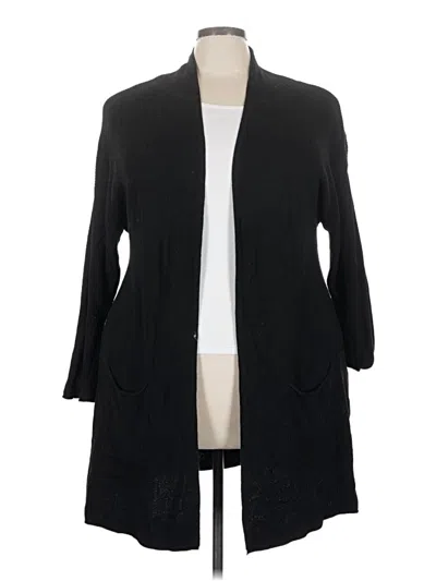 Pre-owned T Tahari Cardigan Sweater In Black