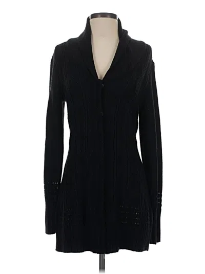 Pre-owned T Tahari Cardigan Sweater In Black