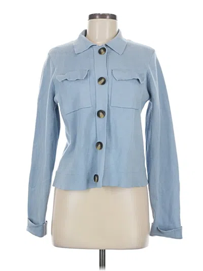 Pre-owned T Tahari Cardigan Sweater In Blue