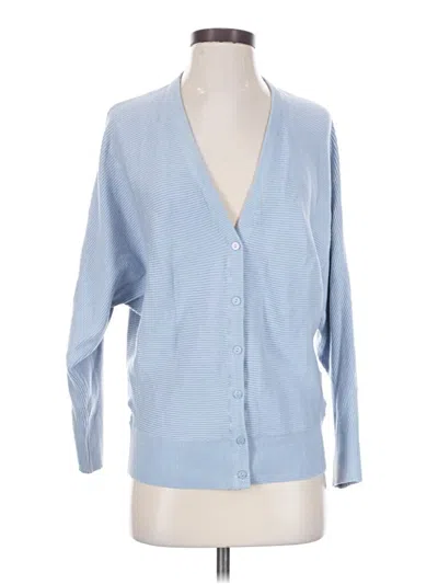 Pre-owned T Tahari Cardigan Sweater In Blue