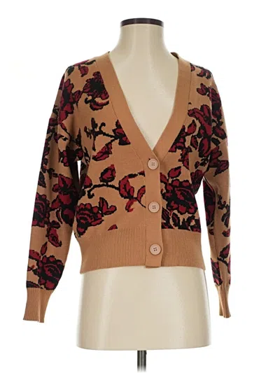 Pre-owned T Tahari Cardigan Sweater In Brown