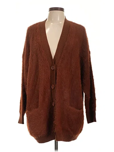 Pre-owned T Tahari Cardigan Sweater In Brown