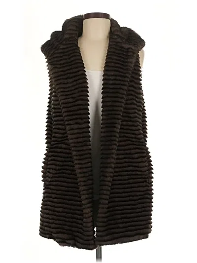 Pre-owned T Tahari Cardigan Sweater In Brown