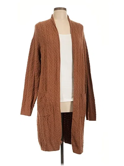 Pre-owned T Tahari Cardigan Sweater In Brown