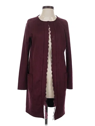 Pre-owned T Tahari Cardigan Sweater In Burgundy