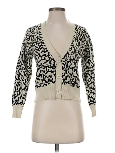 Pre-owned T Tahari Cardigan Sweater In Ivory