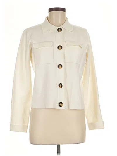Pre-owned T Tahari Cardigan Sweater In Ivory