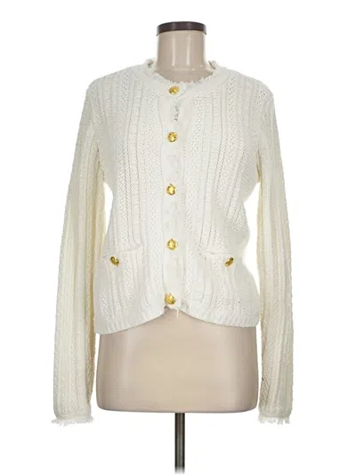 Pre-owned T Tahari Cardigan Sweater In Ivory