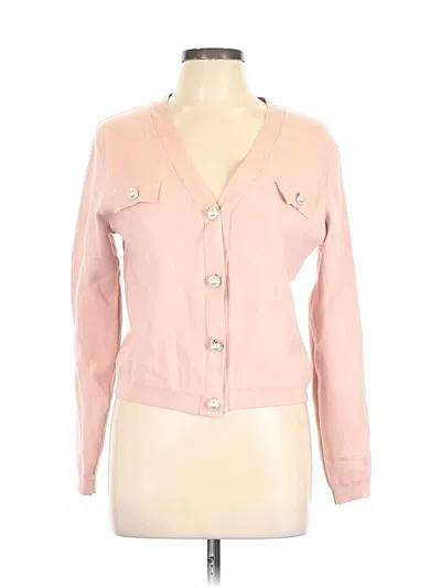 Pre-owned T Tahari Cardigan Sweater In Pink