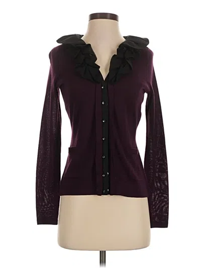 Pre-owned T Tahari Cardigan Sweater In Purple