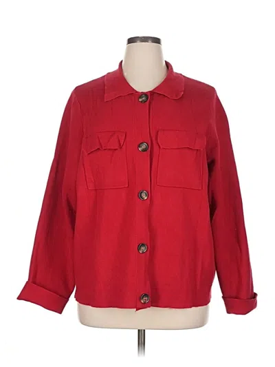 Pre-owned T Tahari Cardigan Sweater In Red