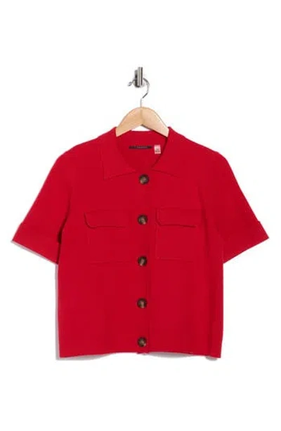 T Tahari Cardigan Sweater In Red