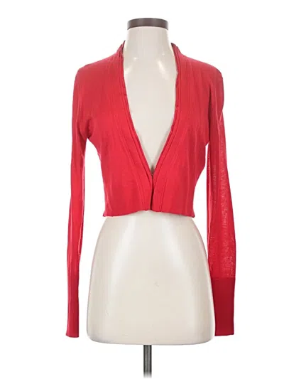 Pre-owned T Tahari Cardigan Sweater In Red