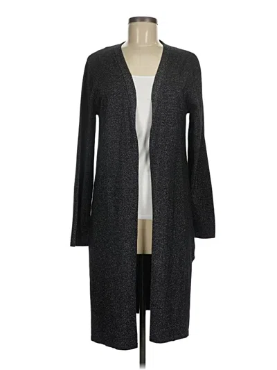 Pre-owned T Tahari Cardigan Sweater In Silver