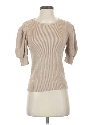 Pre-owned T Tahari Cardigan Sweater In Tan