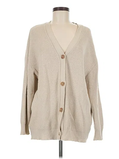 Pre-owned T Tahari Cardigan Sweater In Tan