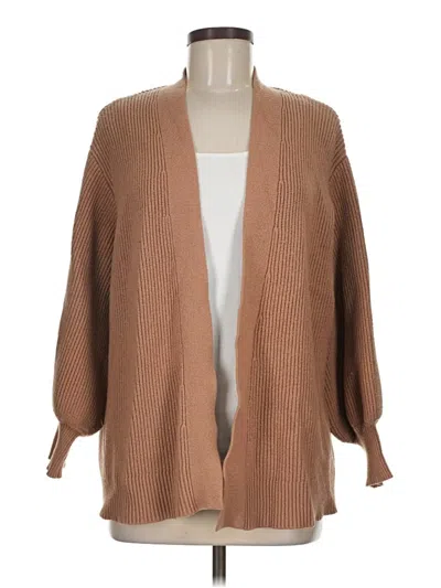 Pre-owned T Tahari Cardigan Sweater In Tan