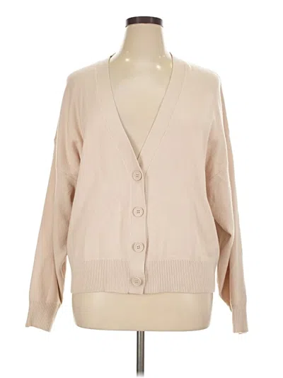 Pre-owned T Tahari Cardigan Sweater In Tan