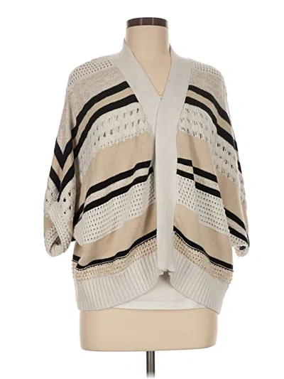 Pre-owned T Tahari Cardigan Sweater In Tan