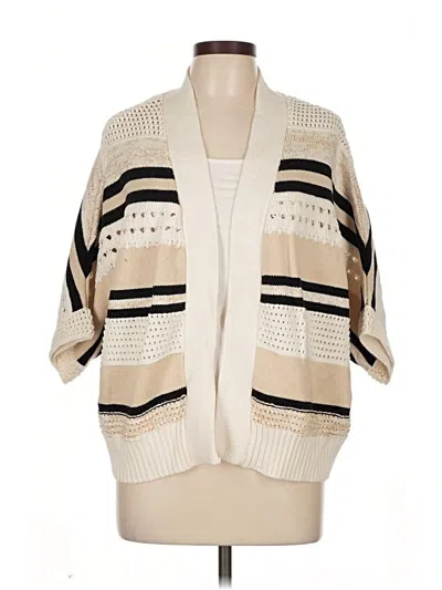 Pre-owned T Tahari Cardigan Sweater In White