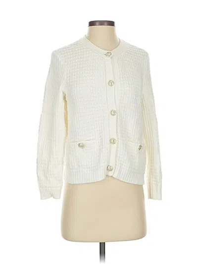 Pre-owned T Tahari Cardigan Sweater In White