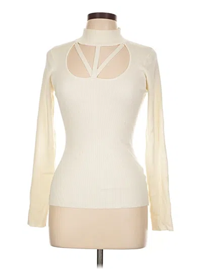 Pre-owned T Tahari Cardigan Sweater In White