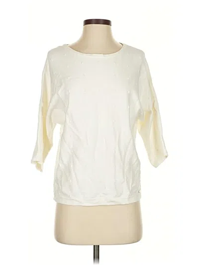 Pre-owned T Tahari Cardigan Sweater In White
